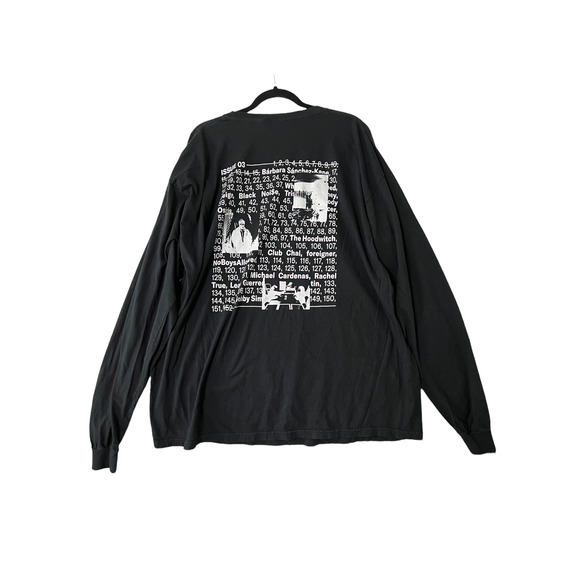 CULT CLASSIC Black Graphic Print Tee Shirt Long Sleeve Men's Size XXL - Picture 2 of 4